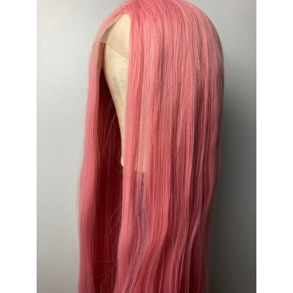 Straight Pink Lace Front Wig